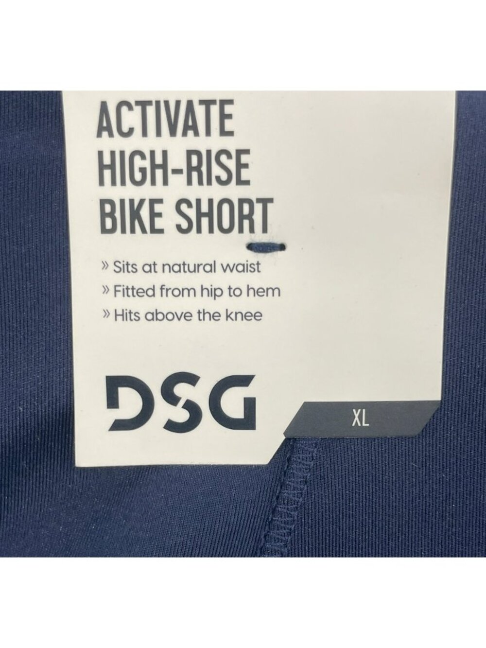DSG Activate Bike Shorts High-Rise Navy Moisture-Wicking UV Women's Size XL NWT - Picture 7 of 8